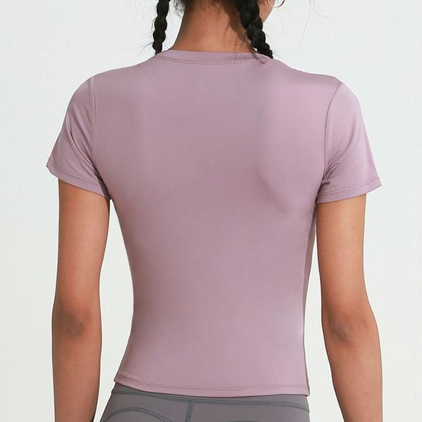 

yoga outfits sports women's short-sleeved slim t-shirt outdoor running fitness clothes quick drying breathable, White;red