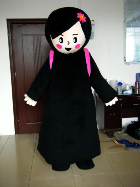 Profissional Arab Girl Mascot Traje Halloween Natal Fantasia Vestido Dos Desenhos Animados Personagem de Desenhos Animados Terno Carnaval Unisex Adultos Outfit