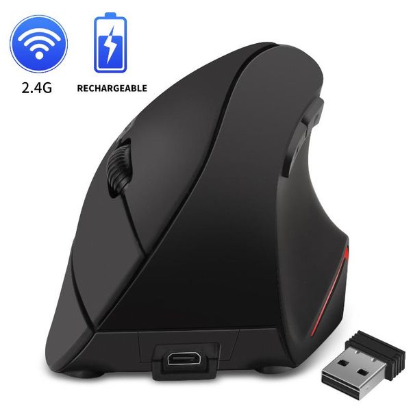 

mice ergonomic vertical mouse 1600dpi usb optical computer mause 2.4g wireless gaming rechargeable office for lappc