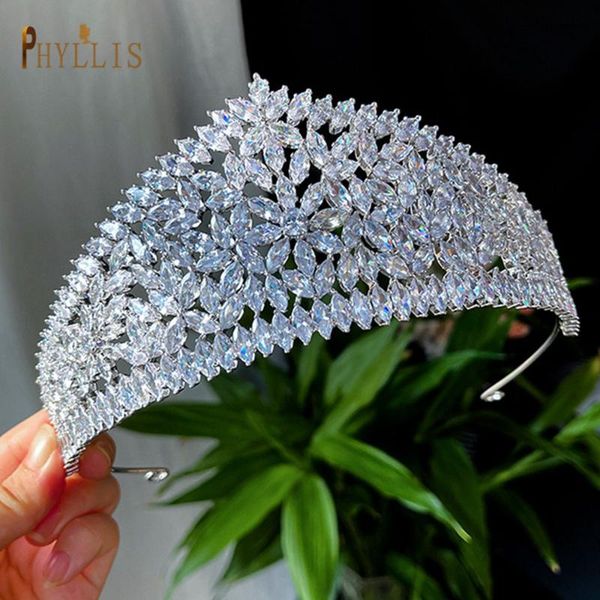 

hair clips & barrettes a365 luxury handmade zircon crown sparkling rhinestone tiara princess headpiece headband for wedding bridal accessori, Golden;silver