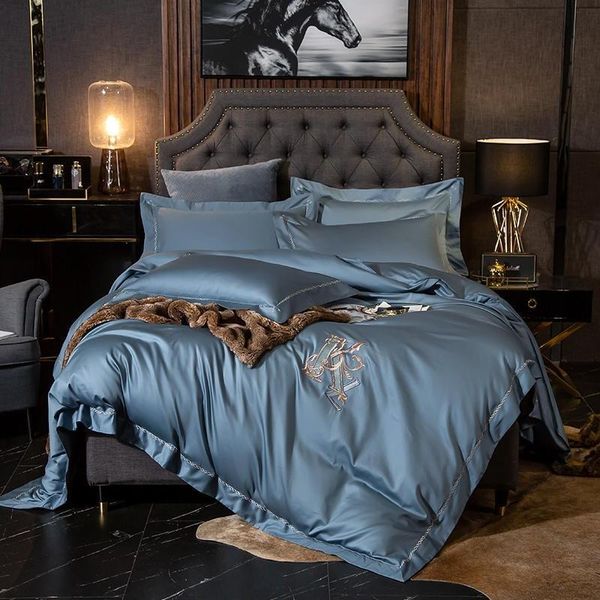 

bedding sets 100%egyptian cotton premium duvet cover with zipper ties twin double  king luxurious soft set bed sheet pillowcases