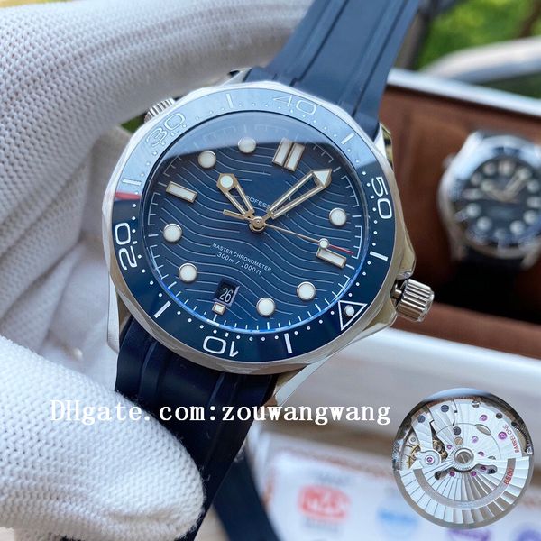 

2021 sea aqua business watches 007 terra men planet sport wristwatches ocean james bond boss master mens watch d1041, Slivery;black