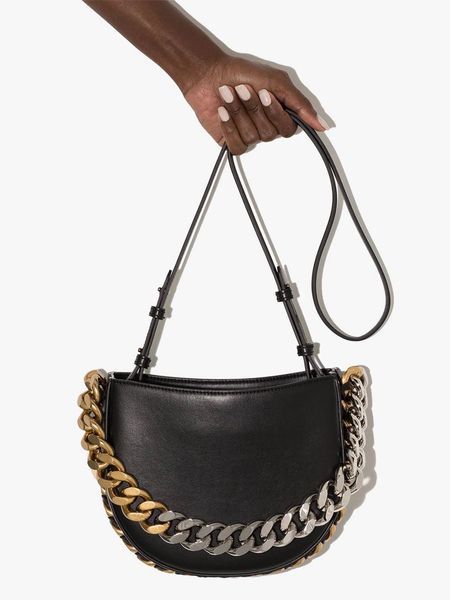 

2022 luxury designer stella mccartney women fashion handbags genuine leather lady chains shopping bag 2 colors