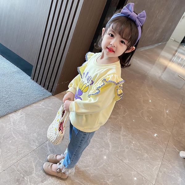 

spring and autumn period and the han edition in paragraph 2021 baby girls jeans sand wash pants in the children's casual pants, Blue