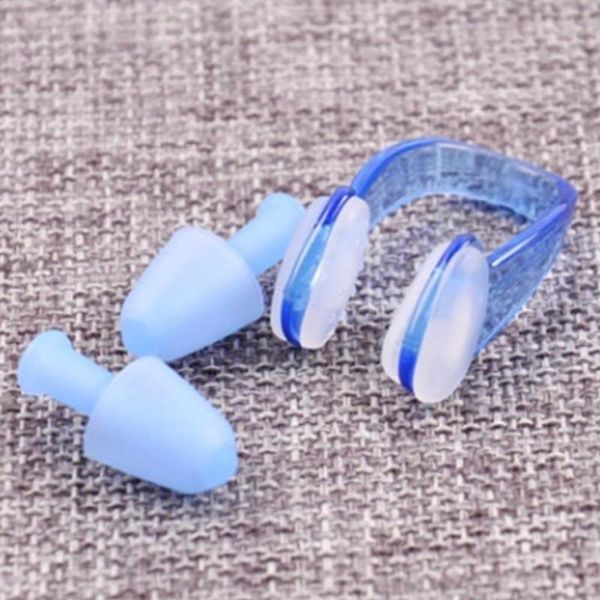 

nose clip waterproof soft silicone swimming + earphone set supplies