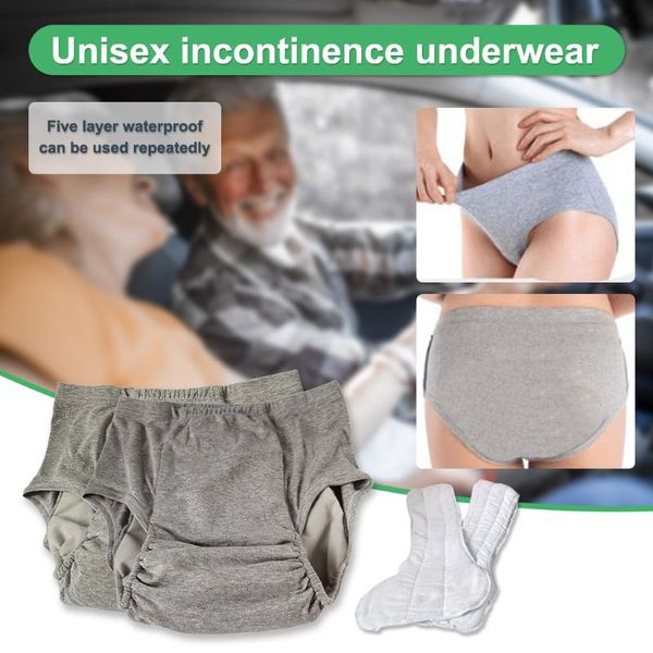 

relief pants panties comfortable underwear briefs panty incontinence nursing shorts reusable breathable fashion health t5, Black;pink