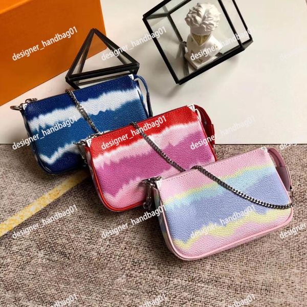 

2020 latest women's clutch fashion tie-dye printing shoulder women mini handbag