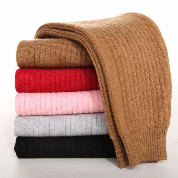 

trousers autumn and winter boys girls thickened woolen warm pants bottoming cotton, Blue