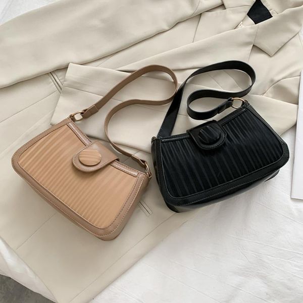 

cross body fashion handbag totes women retro pu leather casual shoulder underarm lady portable travel shopping handle bags 2021