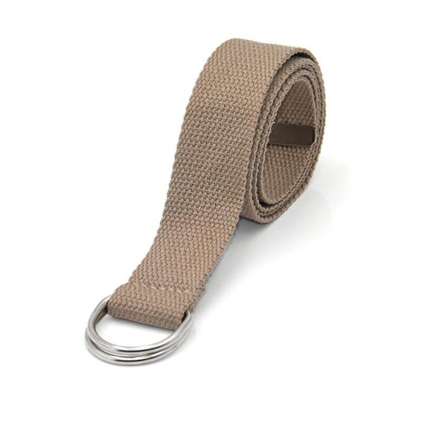

belts fashion men's casual double d-ring metal waist waistband canvas belt striped harajuku for men women nylon, Black;brown