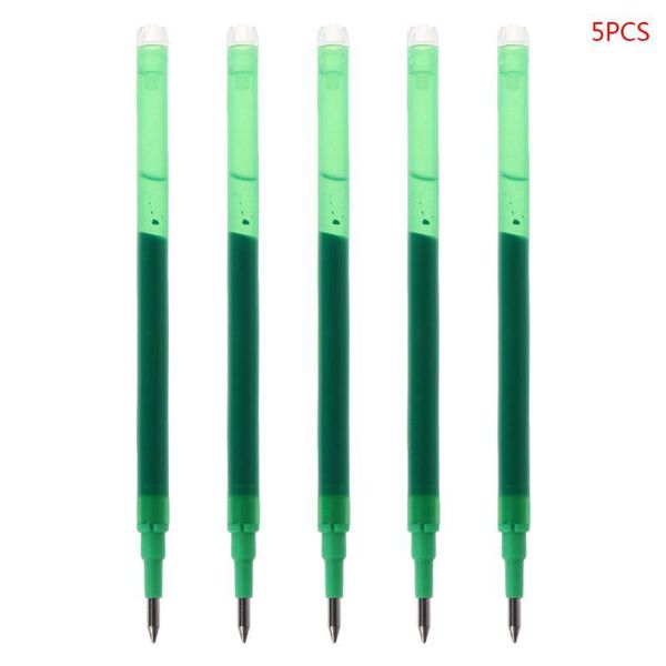 

5pcs black green blue red ink erasable gel pen refills rods large capacity writing replacement school supplies stationery pens