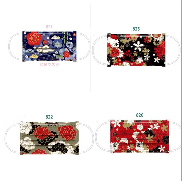 

3 layer 95%filtration efficiency cartoon flowers printing disposable face masks dustproof prevention influenza face mouth mask