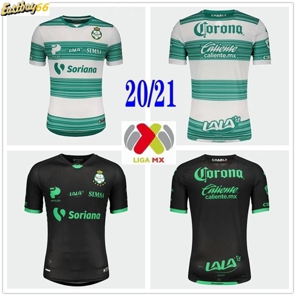 

2020 new liga mx club santos laguna soccer jerseys home away customize 20 21 thailand quality football shirt uniform, Black;yellow