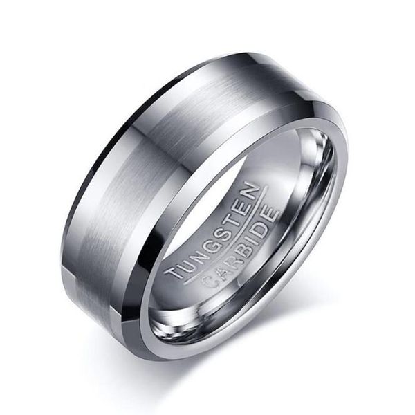 

wedding rings classical 100% tungsten carbide ring for men jewelry matte finish no rust drop, Slivery;golden