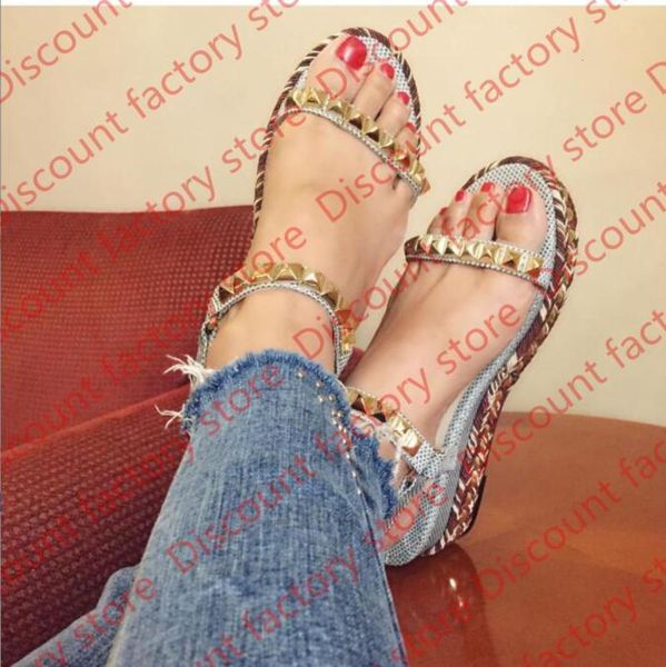 

famous ladies red bottom wedge cataclou sandals gold patent leather studded ladies ankle strap women's pumps party dress eu34-42,with b, Black