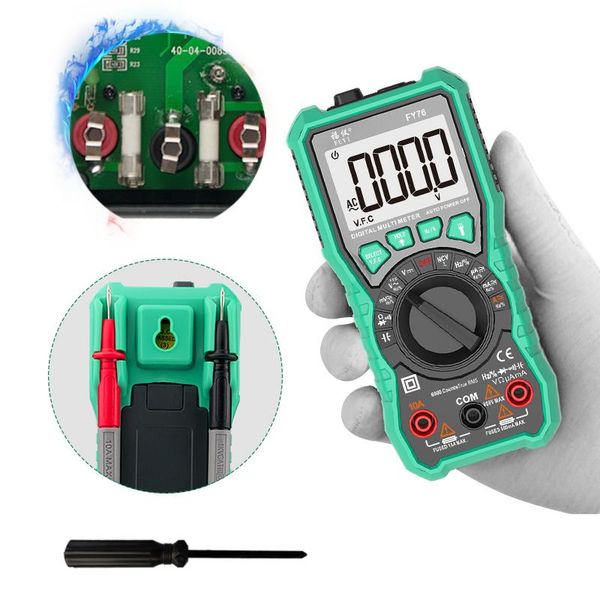 

multimeters professional digital multimeter true rms ncv backlight ac/dc ammeter voltmeter ohm capacitance resistance tester