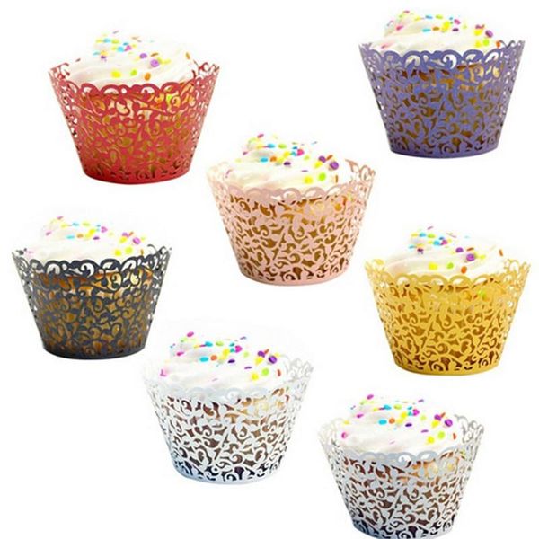 

other event & party supplies 50pcs little vine lace laser cut cupcake wrapper liner baking cup hollow paper cake diy fondant