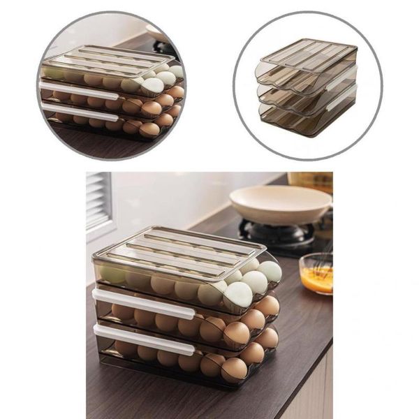 

storage bottles & jars egg drawer automatic rolling convenient practical prevent shaking