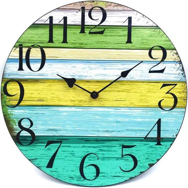 

wall clocks 12 inch vintage rustic country tuscan style decorative round clock