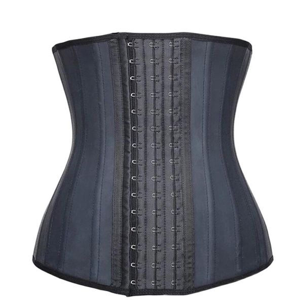 

waist support yyds trainer body shaper latex corsets cincher hourglass shapewearÂ women 25 steel corset waste trainers fajas, Black;gray
