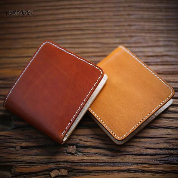 

wallets leacool genuine leather men short small purse vintage luxury handmade wallet male crazy horse money case, Red;black