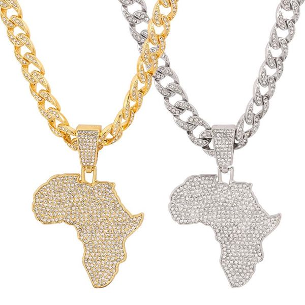 

pendant necklaces fashion selling african map men& women gold silver color africa jewelry gift