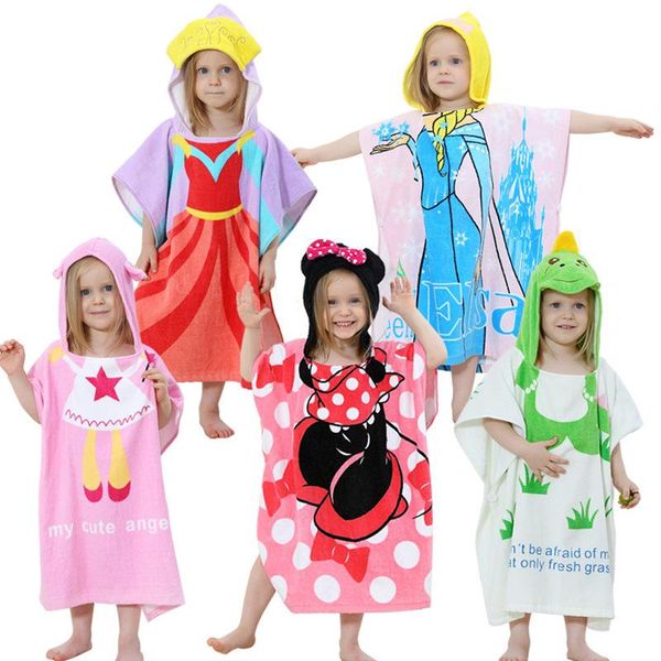 

towels & robes 0-7 kids cartoontowel spring girl cute hooded towel boy beach animal clothes children colorful cotton bathrobe web