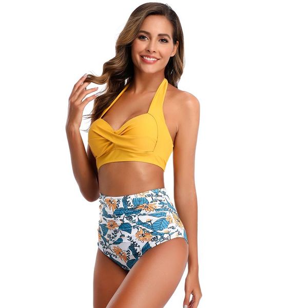 

women's swimwear halter push up summer high waisted bikini set swimsuit women brazilian bathing suits woman 2021, White;black