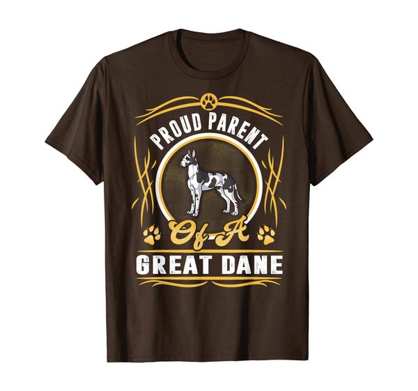 

proud parent of a great dane t-shirt, White;black