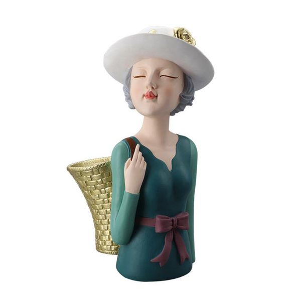 

vases girls flower vase art creative statue resin home decor ceramic
