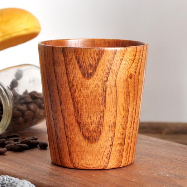 

creative wooden coffee mug handmade water cup solid jujube wood mug teaware set cup water bottle