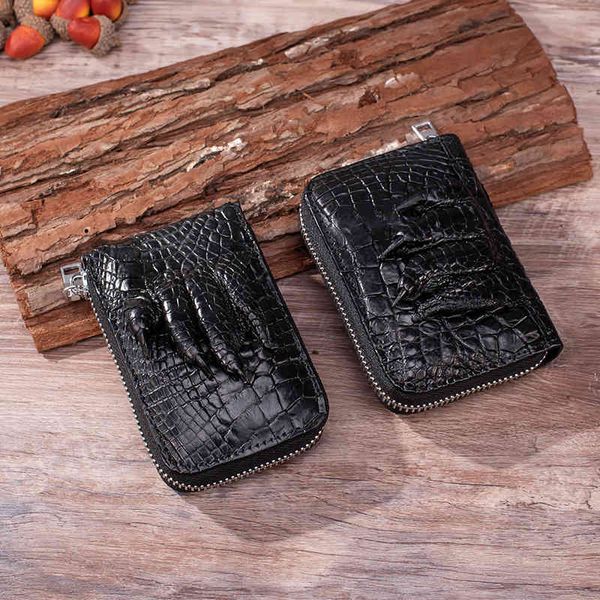 

bags handbags wallets 2021 fashion business leisure gifts customized crocodile leather change card multifunctional large capacity, Red;black