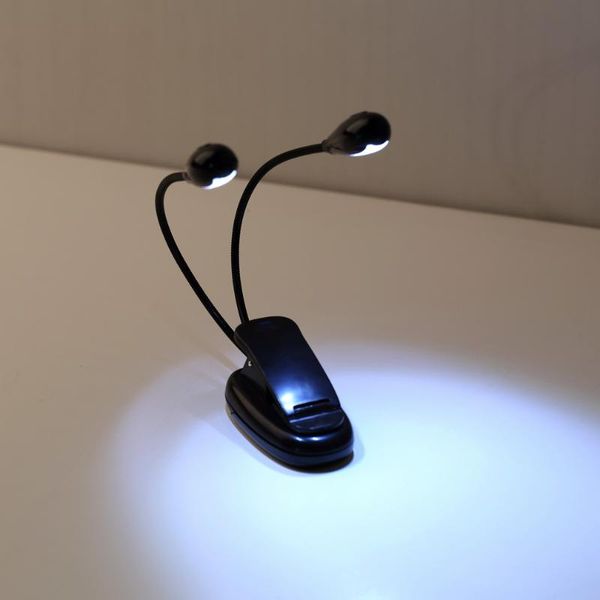 

book lights 2 dual flexible arms 4 led clip-on light lamp for piano music stand est search