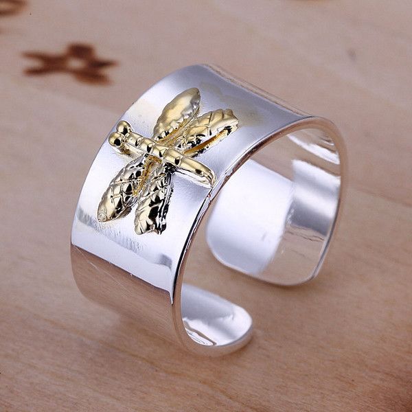 

designer colored dragonfly sterling silver jewelry ring for women wr011,fashion 925 silver band rings