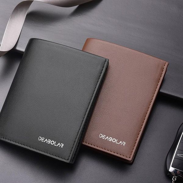 

wallets men's wallet business male short designer purse porta credencial coin bag money card holder 2021 korean style carteira, Red;black