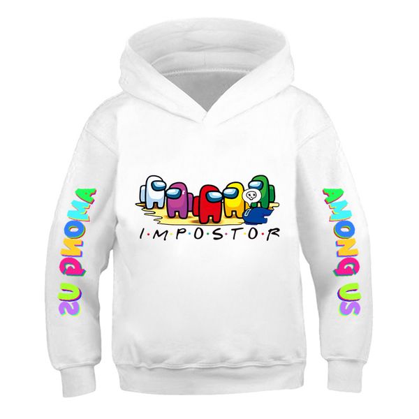 

autumn winter pullove new game among us hoodies children fashion casual cartoon hoodie costume funny sweatshirt streetwear girls, Black