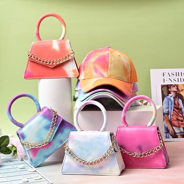 

shoulder bags 2021 ladies crossbody purse and handbags matching hats set small tie dye designer luxury for women
