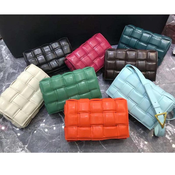 

weave sponge cassette evening bag belt chest diagonal leather & metal chain belt shoulder women chess pillow women handbag messenger 623e#