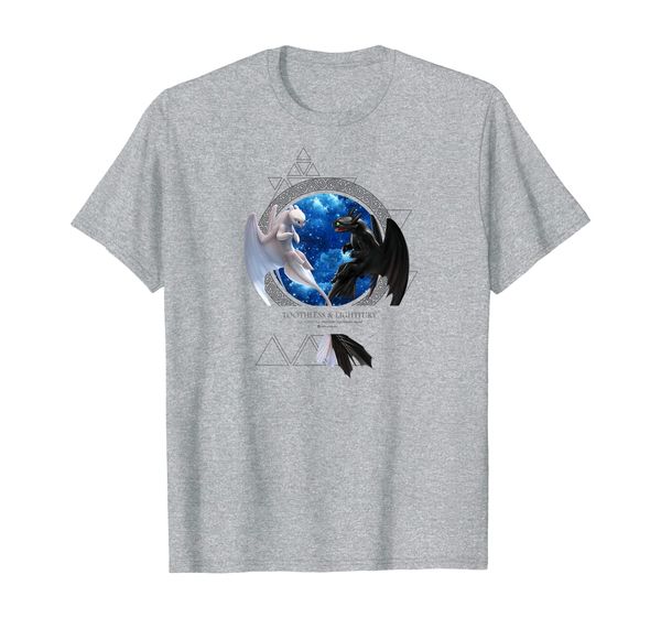 

how to train your dragon 3 hidden world tooth fury love t-shirt, White;black