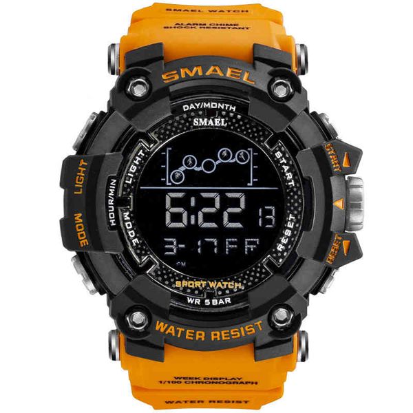 

smael men watches water resistant military sports led digital electronic wristwatches1802 relogio masculino, Silver