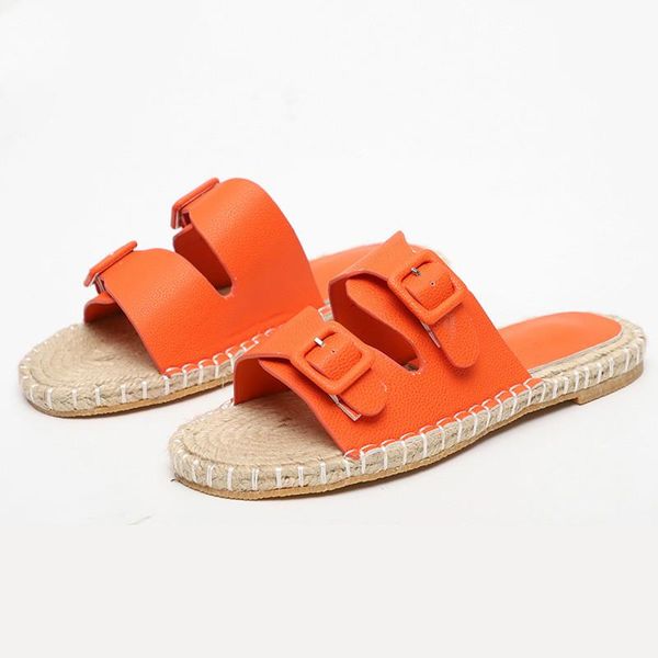 

women slippers summer new rope bottom flat sandals women casual shoes for beach female slip on slides woman shoes xkd4087, Black