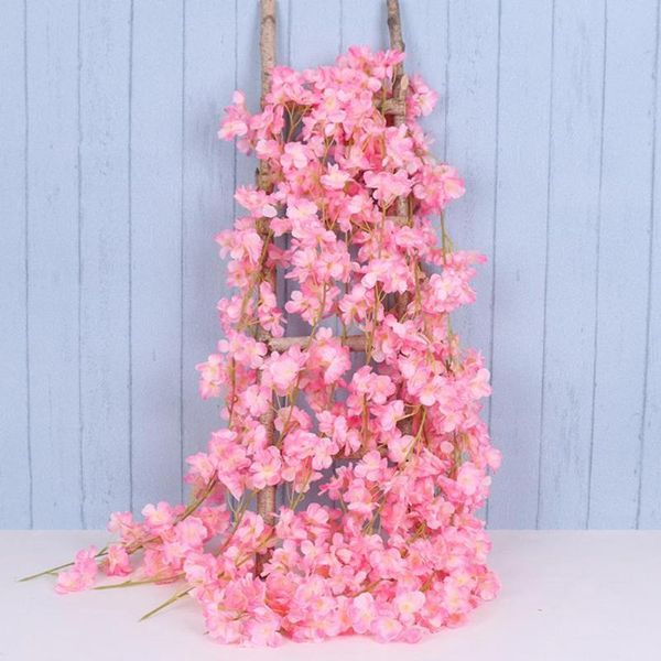 

artificial cherry blossom fresh-keeping 135 flower head faux silk flower wall hanging artificial rose vine for wedding