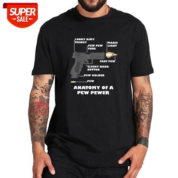 

anatomy of a pew pewer t shirt ammo and gun amendment meme lovers t shirt eu size 100% cotton soft breathable tee #xp4e, White;black