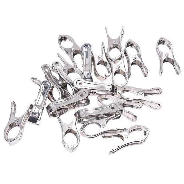 

home metal clothespins hanging clothes clips pegs silver tone 20 pcs