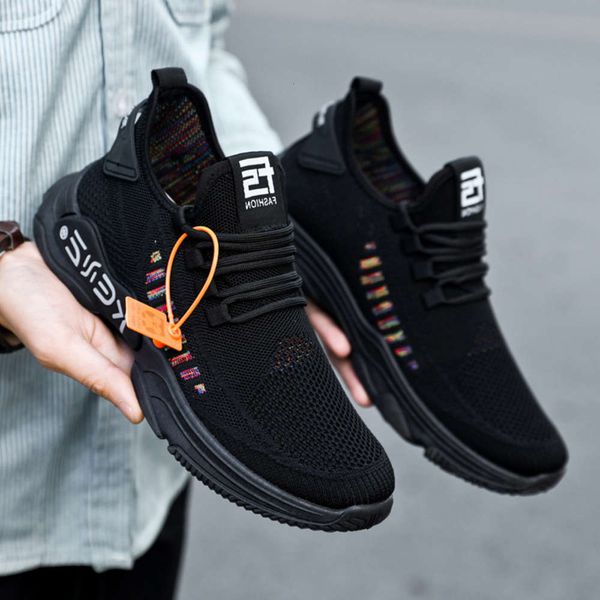 

Casual shoes 2021 new spring Casual men's shoes Korean breathable fashion flying sports casual R5UN, Red