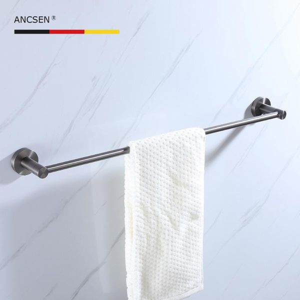 

towel racks gun-grey stainless steel bath holder bathroom bar wall mounted rack hanger single accessories
