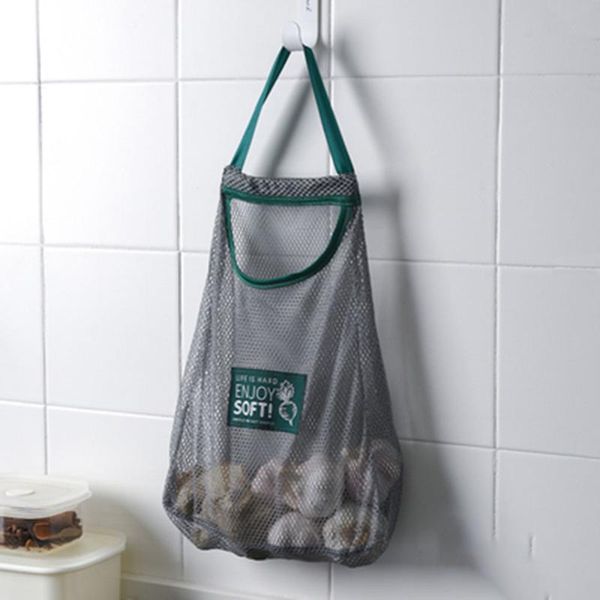 

hanging baskets storage bags hangable mesh bag kitchen ginger onion fruits vegetable garlic multifunctional hollow tote space-saving