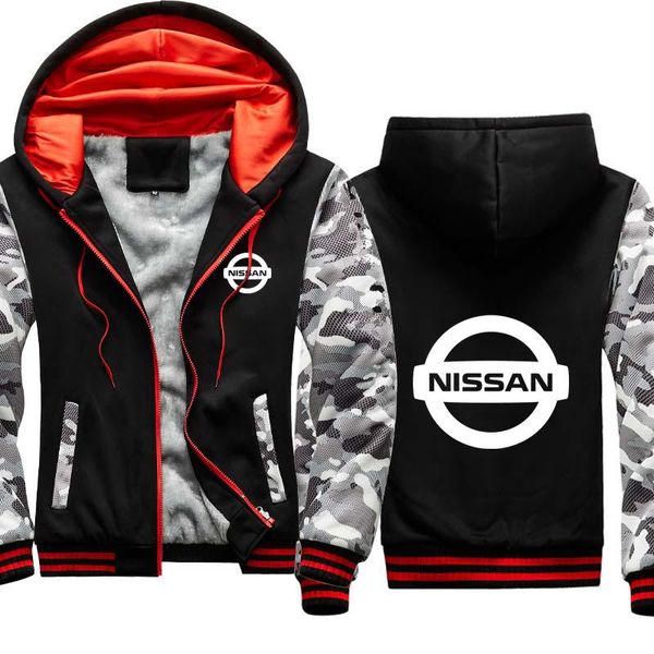 

men's hoodies & sweatshirts fashion jacket nissan car printed baseball men casual hip hop harajuku slim hoodie, Black