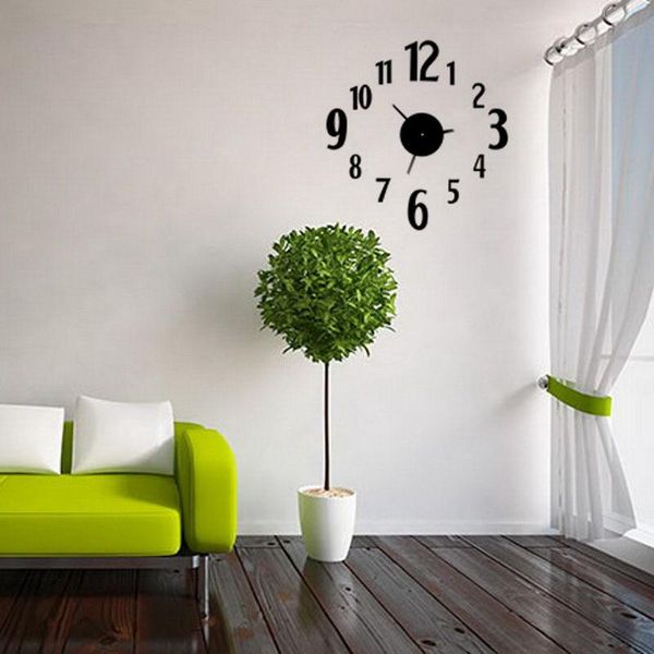 

wall clocks fashion digital clock sticker bedroom office home decor ye-