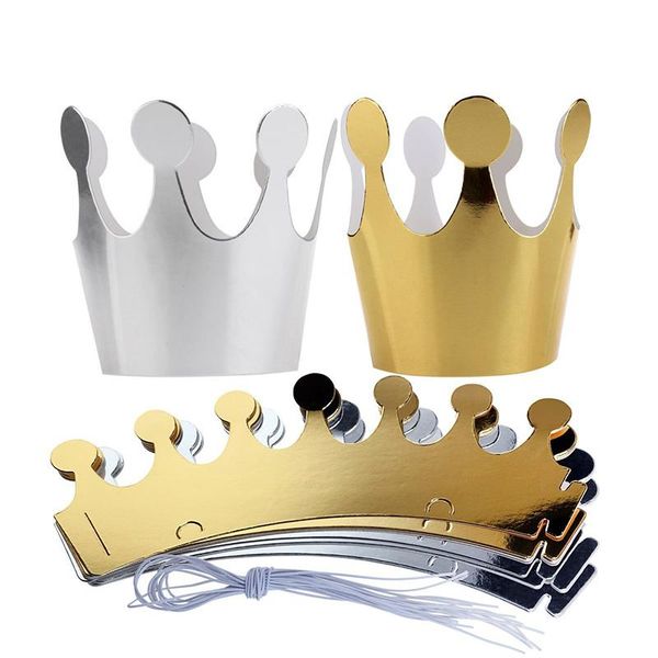 

party hats 10pcs cute birthday crown gold silver baby shower po props children decoration